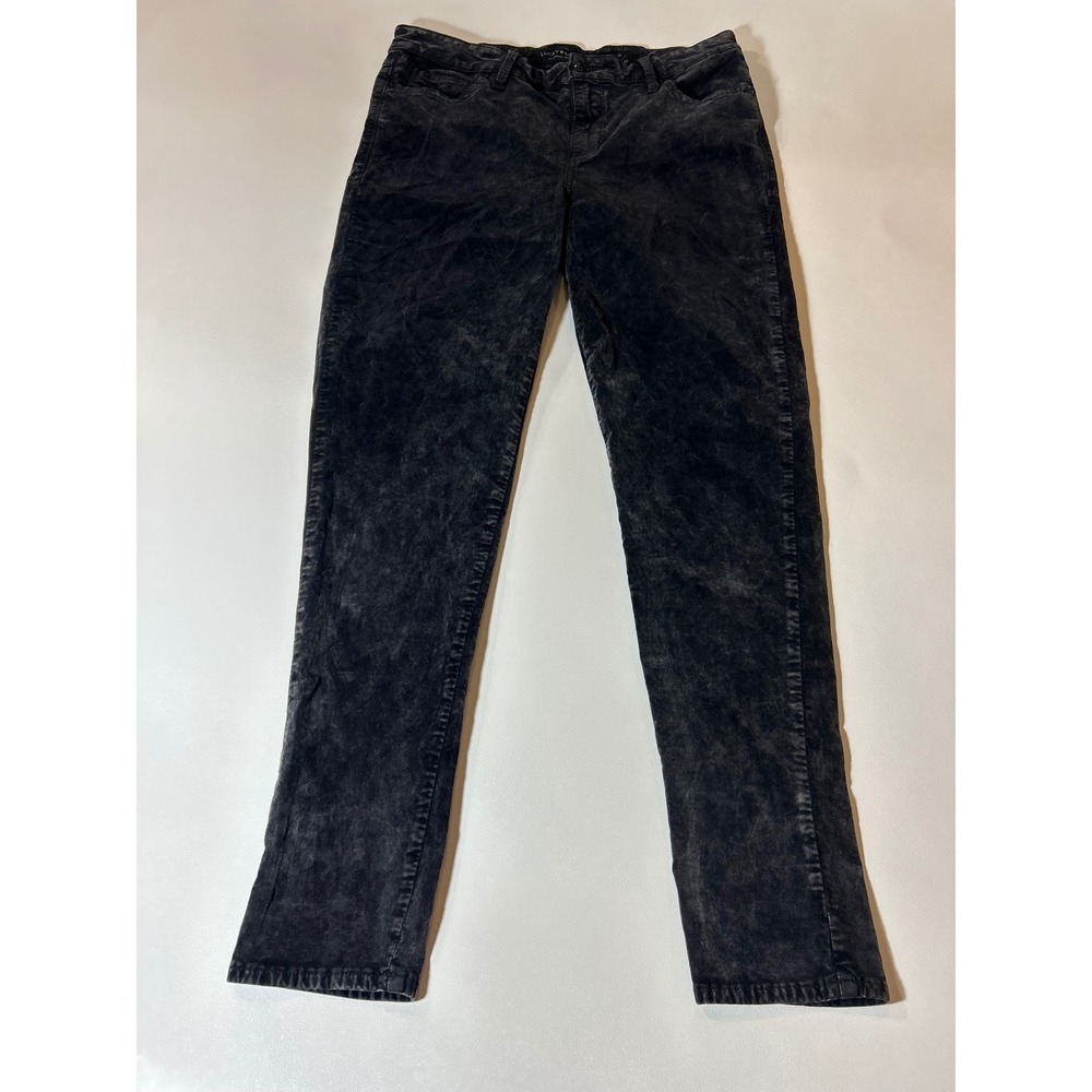 Lucky Brand Brooke Legging Women 12/31 Black Excellent Acid Wash Corduroy Pants